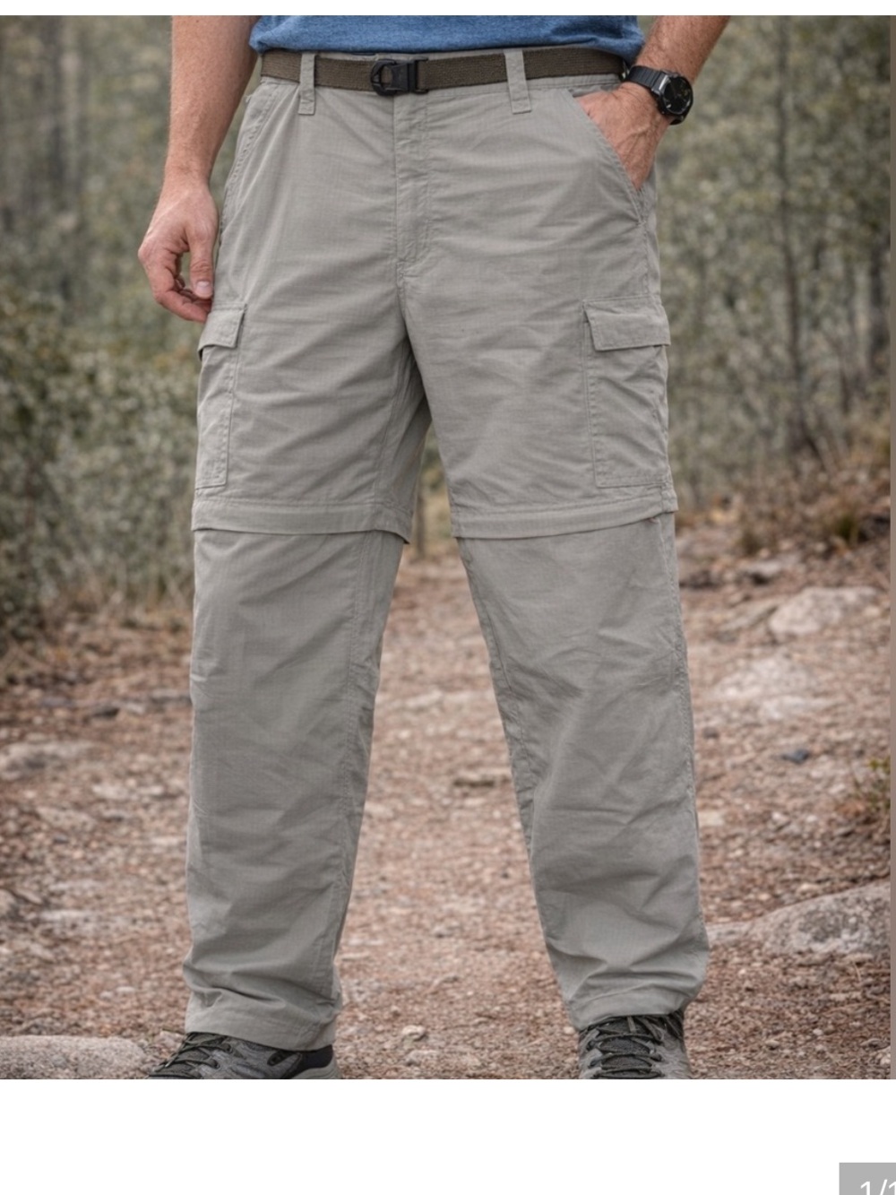 The North Face Men's Convertible Cargo Pants in Light Grey
